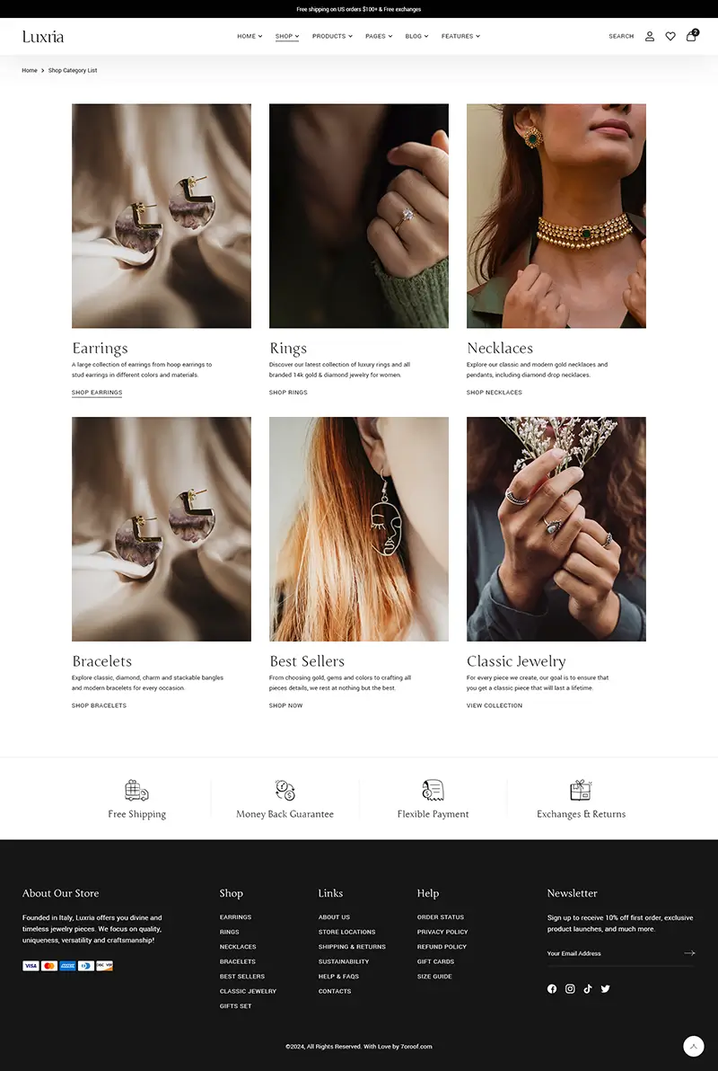 Luxria WordPress Theme